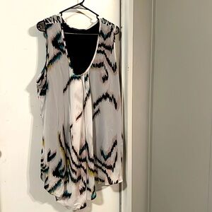 Madison Paige II sleeveless sheer top for women. Plus size 2X